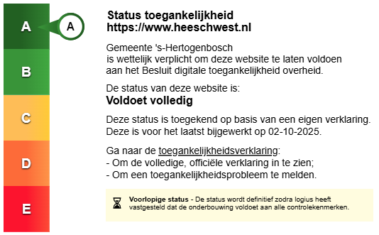 Label toegankelijkheidsstatus A - Heesch West